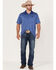 Image #2 - RANK 45® Men's Daylight Solid Short Sleeve Polo Shirt , Blue, hi-res