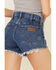 Wrangler Women's Frayed Hem Shorts, Blue, hi-res