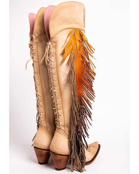 Image #6 - Junk Gypsy by Lane Women's Spirit Animal Tall Boots - Snip Toe , Cream, hi-res