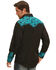 Image #3 - Scully Men's Gunfighter Embroidered Long Sleeve Snap Western Shirt , Turquoise, hi-res