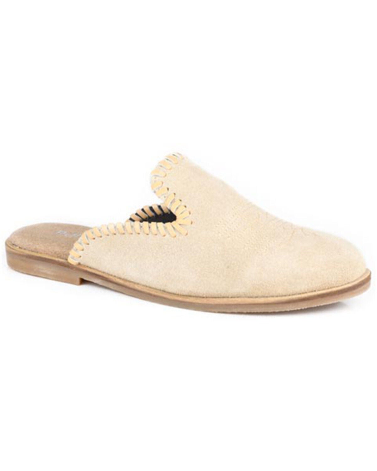 Image #1 - Roper Women's Hampton Suede Mules, Tan, hi-res