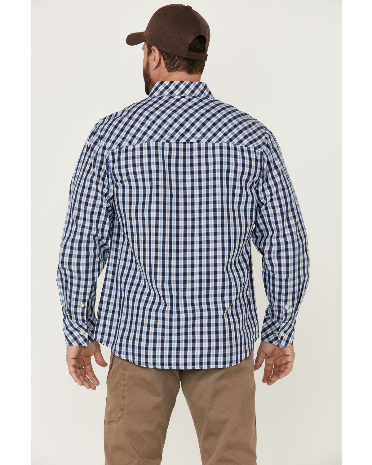 Image #4 - Resistol Men's Haven Small Plaid Print Long Sleeve Button Down Western Shirt, , hi-res