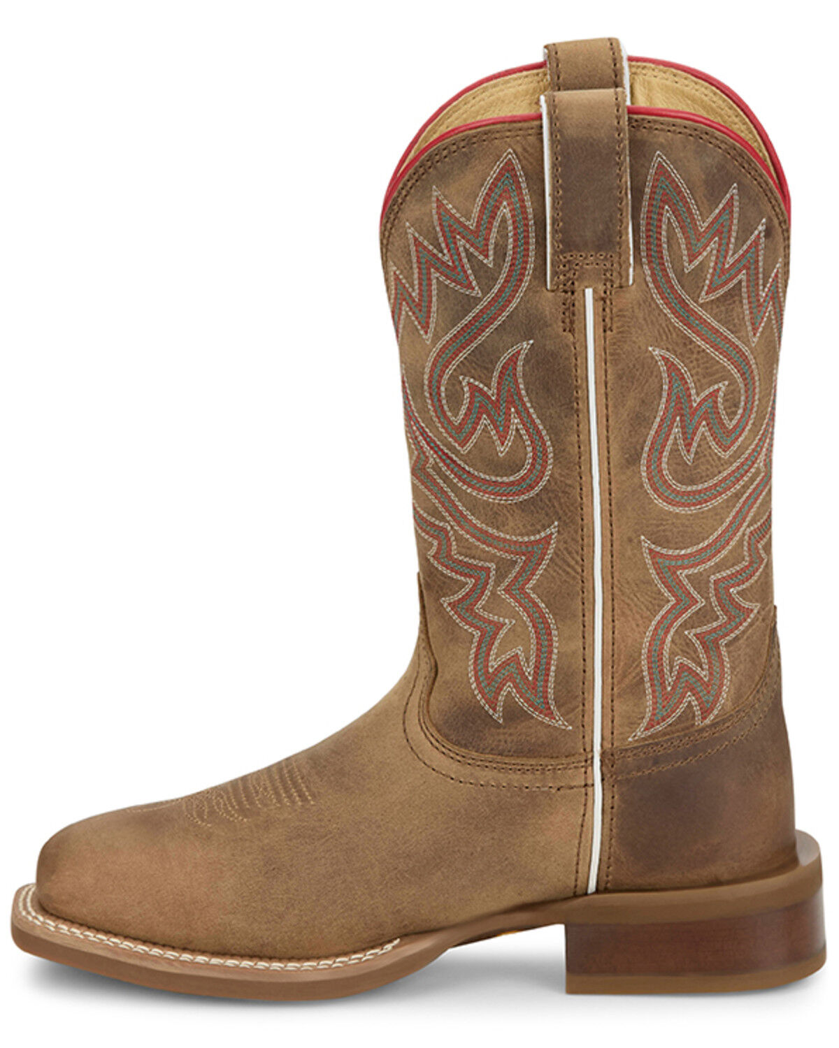 Image #3 - Justin Women's Little Sugar Performance Western Boots - Broad Square Toe, Brown, hi-res