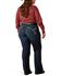 Image #1 - Ariat Women's Lizzie Dark Wash Mid Rise Trouser Stretch Denim Jeans - Plus, Dark Wash, hi-res