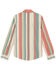 Image #2 - Wrangler Girls' Striped Print Long Sleeve Snap Western Shirt, Coral, hi-res