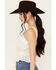 Image #4 - Roper Women's Sleeveless Peplum Hem Tank, Cream, hi-res