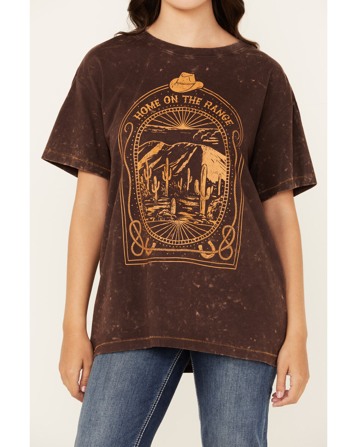 Image #3 - Shyanne Women's Home On Th Range Short Sleeve Graphic Tee, Chocolate, hi-res
