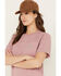 Image #2 - Carhartt Women's Loose Fit Heavyweight Short Sleeve Pocket T-Shirt, Pink, hi-res