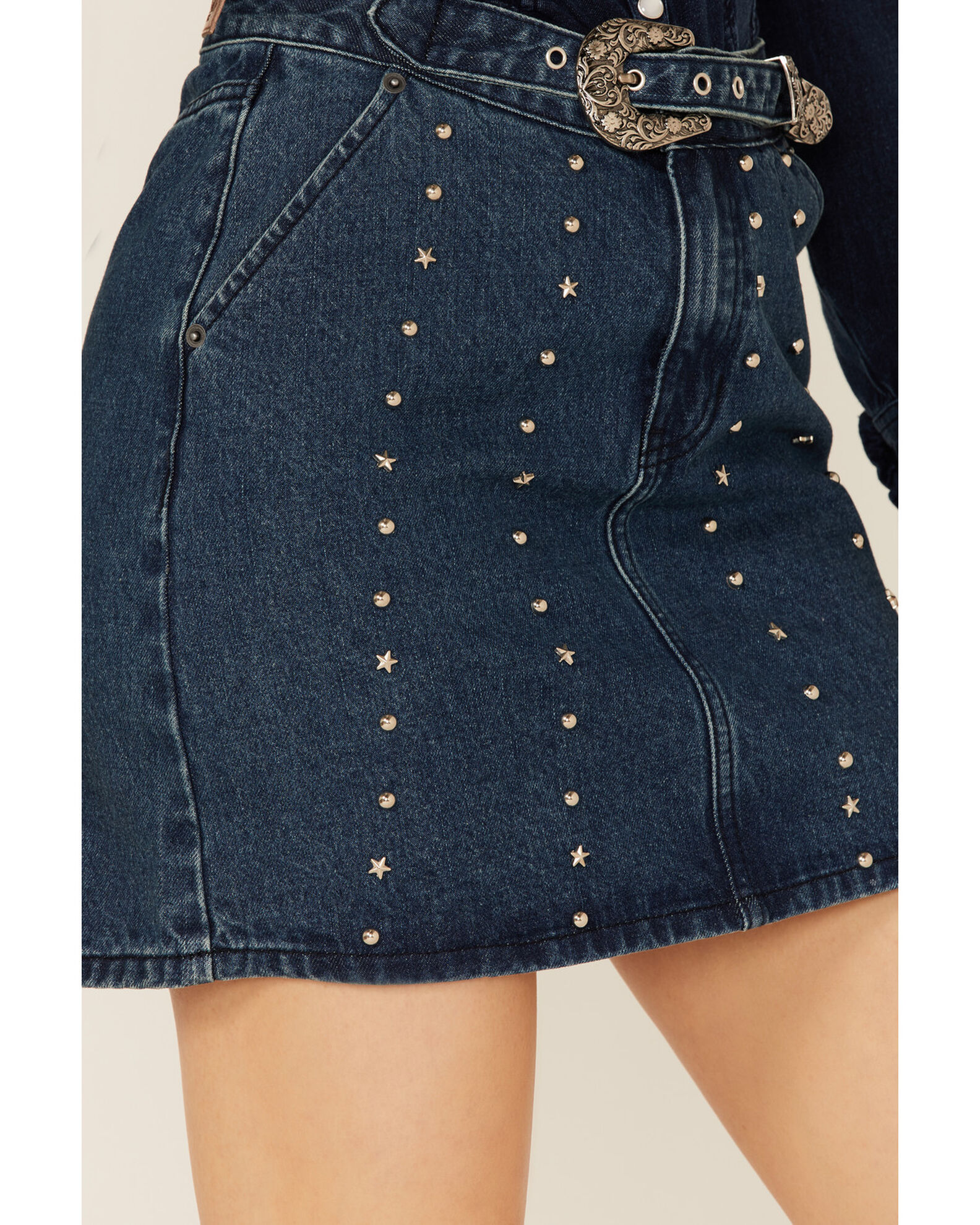 Western denim mini skirts new arrivals