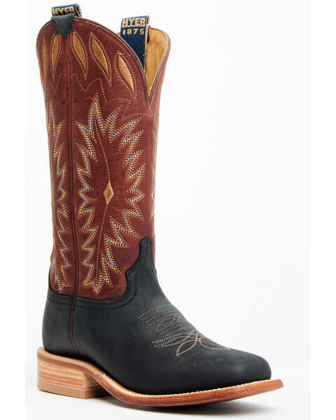 Image #1 - Hyer Women's Cherryvale Western Boots - Broad Square Toe , Black, hi-res