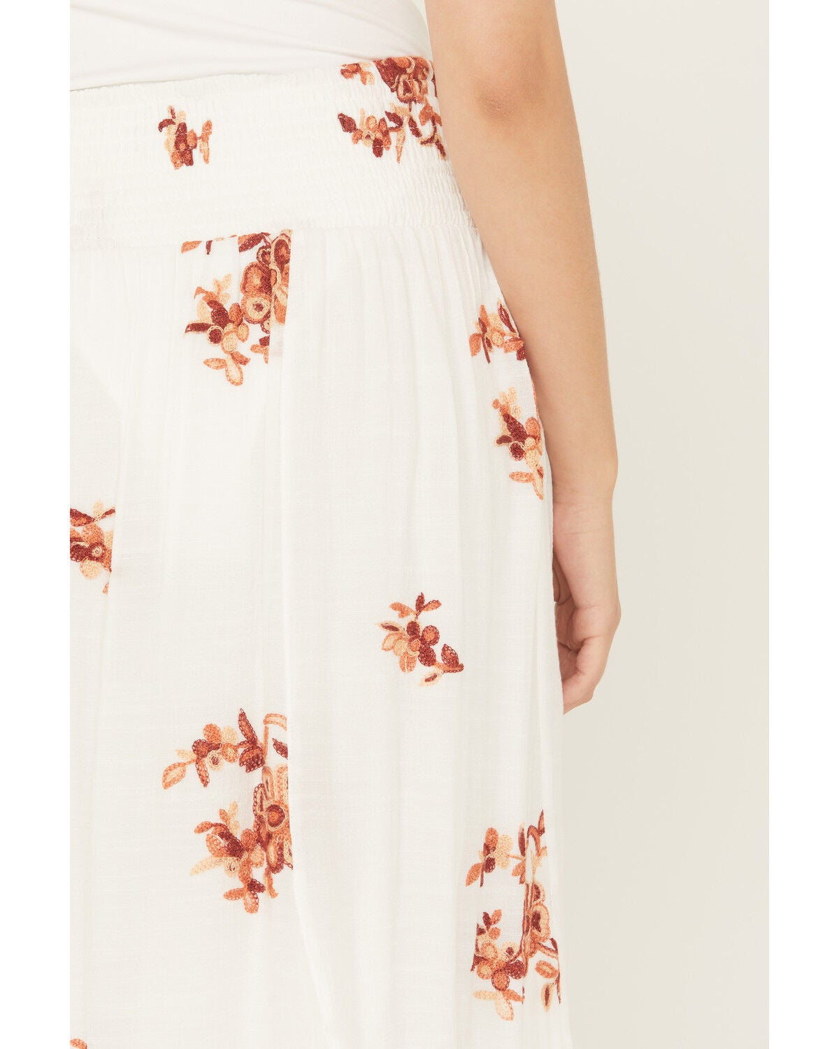 Image #4 - Wild Moss Women's Embroidered Midi Skirt, White, hi-res