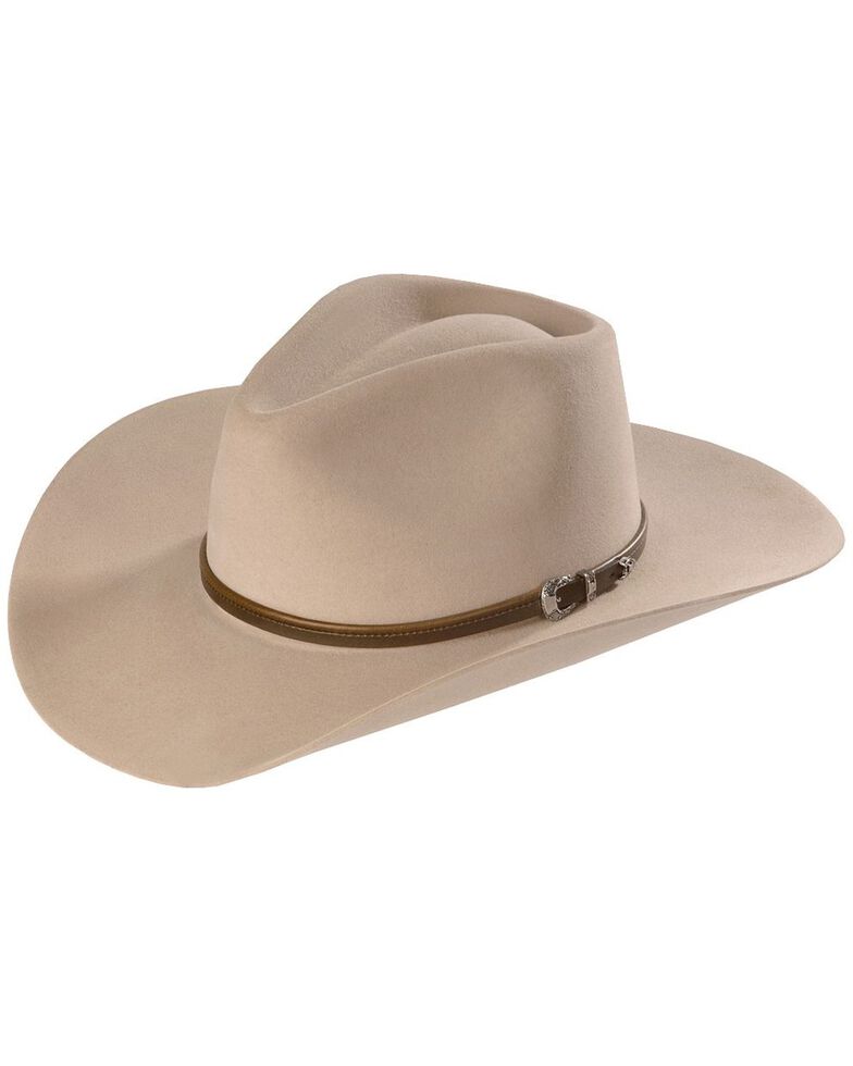 Stetson Men's 4X Buffalo Felt Seneca Western Hat, Silver Sand, hi-res