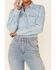 Image #3 - Cotton & Rye Outfitters Women's Chambray Stars At Night Print Long Sleeve Snap Western Shirt , , hi-res