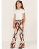 Ranch Dress'n Girls' Hayes Southwestern Print Super Flare Jeans, Multi, hi-res