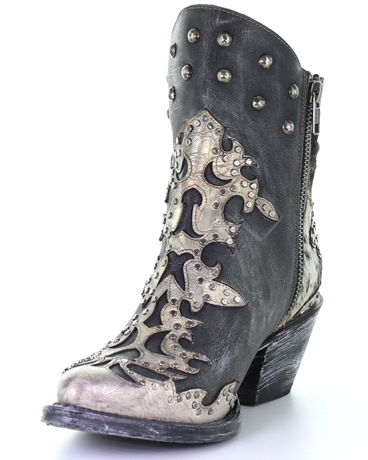 Image #6 - Corral Women's Metallic Overlay Fashion Booties - Round Toe, Multi, hi-res