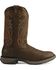 Durango Rebel Men's Pull On Western Performance Boots - Round Toe, Chocolate, hi-res