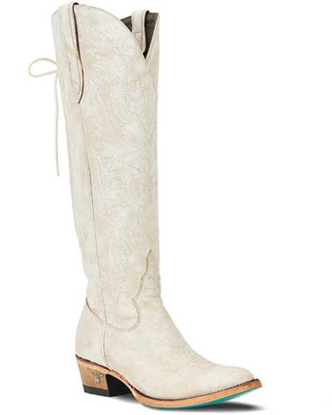 Image #1 - Lane Women's Monica Tall Western Boots - Medium Toe , Ivory, hi-res