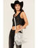 Image #1 - Idyllwind Women's Camarillo Metallic Fringe Suede Crossbody Bag, Silver, hi-res