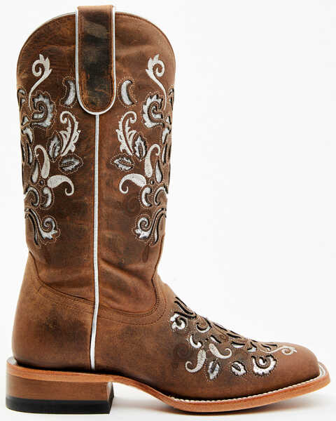 Image #2 - Shyanne Women's Cordelia Western Boots - Broad Square Toe, Brown, hi-res