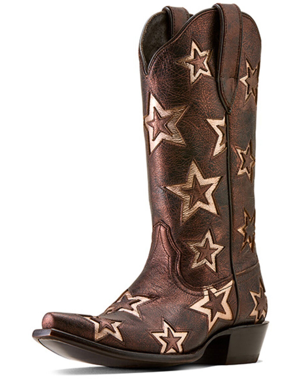 Image #3 - Ariat Women's Hazen Western Boots - Snip Toe, Bronze, hi-res