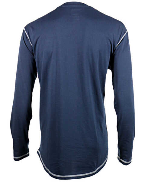 Image #2 - Ariat Men's Rebar Crew Long Sleeve Work Shirt, Navy, hi-res