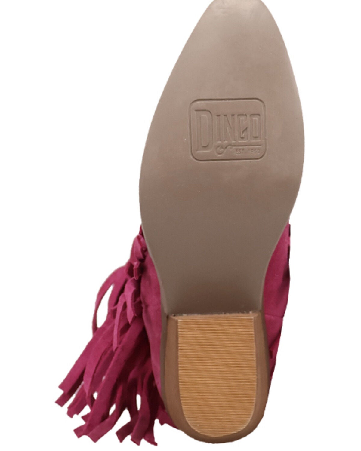 Image #7 - Dingo Little Girls' Wild Child Suede Fringe Western Boots - Snip Toe, Pink, hi-res