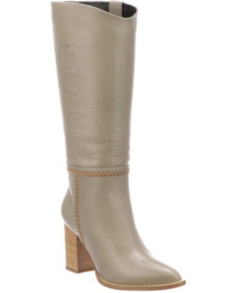 Lucchese Women's Pearl Tall Whipstitch Contemporary Boot - Pointed Toe, Ivory, hi-res