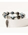 Shyanne Women's Silver Concho & Multicolored Beaded 4-piece Bracelet Set, Silver, hi-res