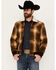Pendleton Men's Jacksonville Ombre Plaid Print Snap Jacket, Brown, hi-res