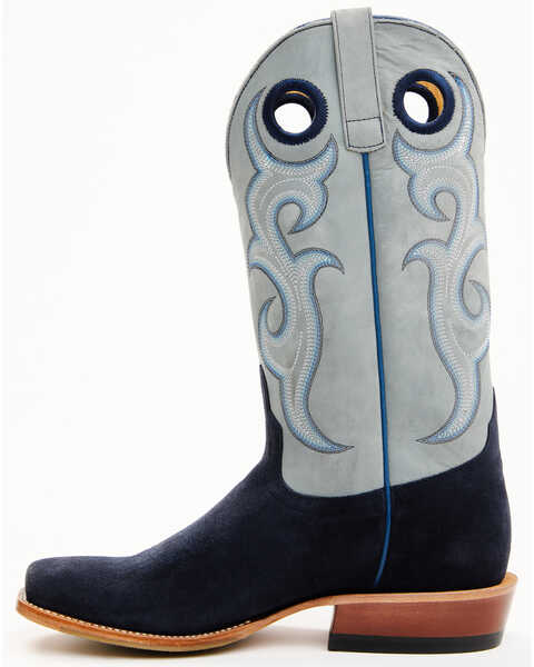 Image #3 - Horse Power Men's Marine Roughout Western Boots - Broad Square Toe, Navy, hi-res
