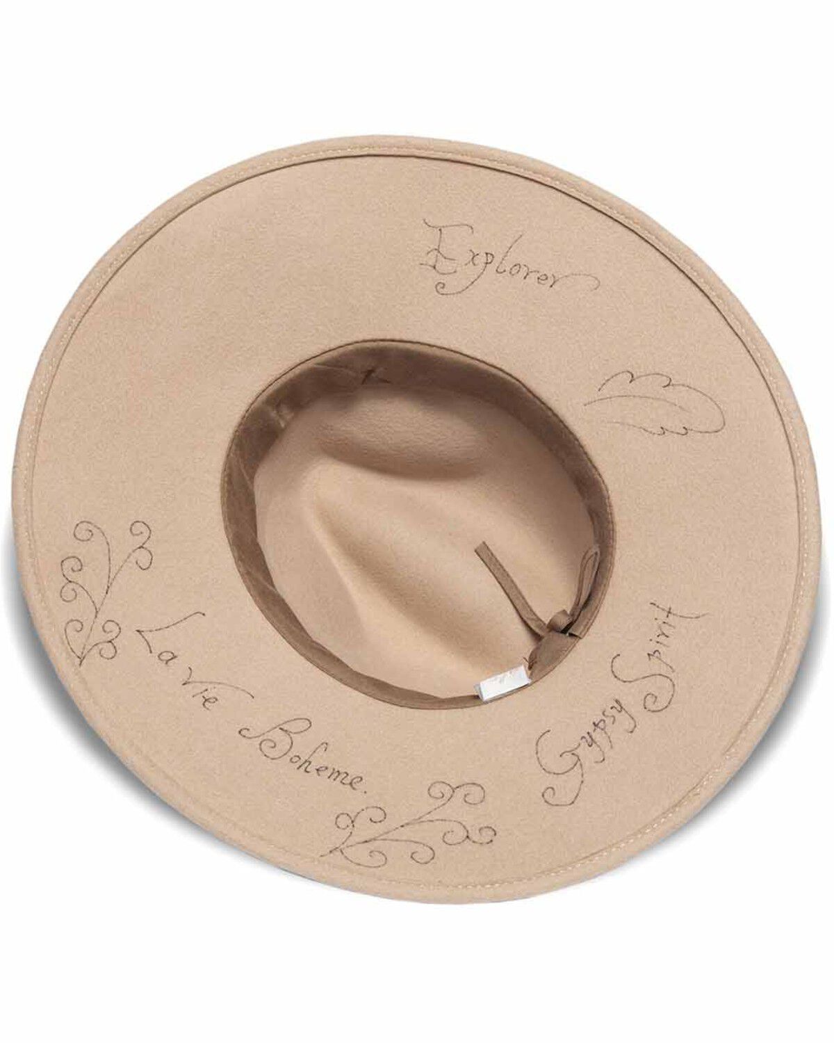 Image #3 - 'ale by Alessandra Women's Traveler Felt Western Fashion Hat, Cream, hi-res