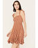 Image #2 - Rock & Roll Denim Women's Floral Print Dress, Brown, hi-res