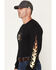 Image #2 - Troll Co Men's FR Firebolt Long Sleeve Graphic Work T-Shirt, Black, hi-res