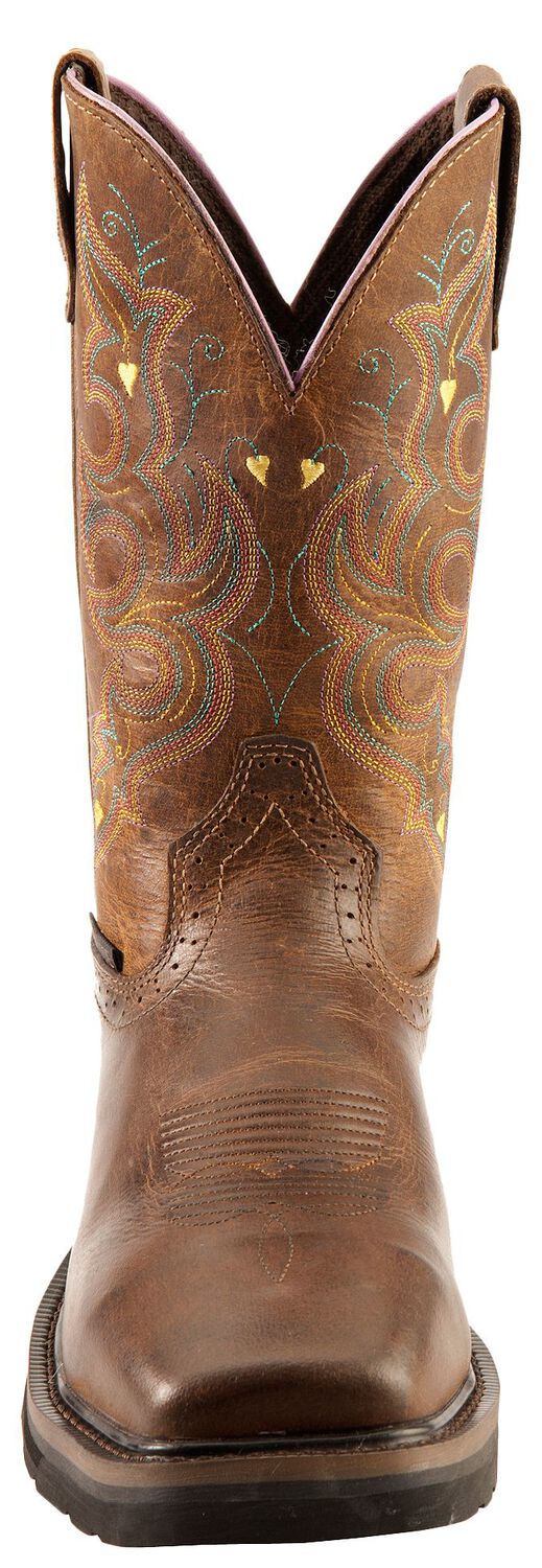 Image #4 - Justin Women's Sunney Pull On EH Work Boots - Composite Toe, Rugged, hi-res