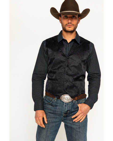 Image #5 - Cody James Men's Black Paisley Print Western Vest , , hi-res
