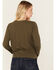 Image #4 - White Crow Women's Wild Heart Studded Long Sleeve Graphic Tee, Olive, hi-res