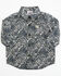 Image #1 - Cinch Infant Boys' Paisley Print Long Sleeve Button-Down Western Shirt, Black, hi-res