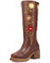 Image #3 - Dingo Women's Floral Bloom Fashion Boots - Round Toe, Brown, hi-res