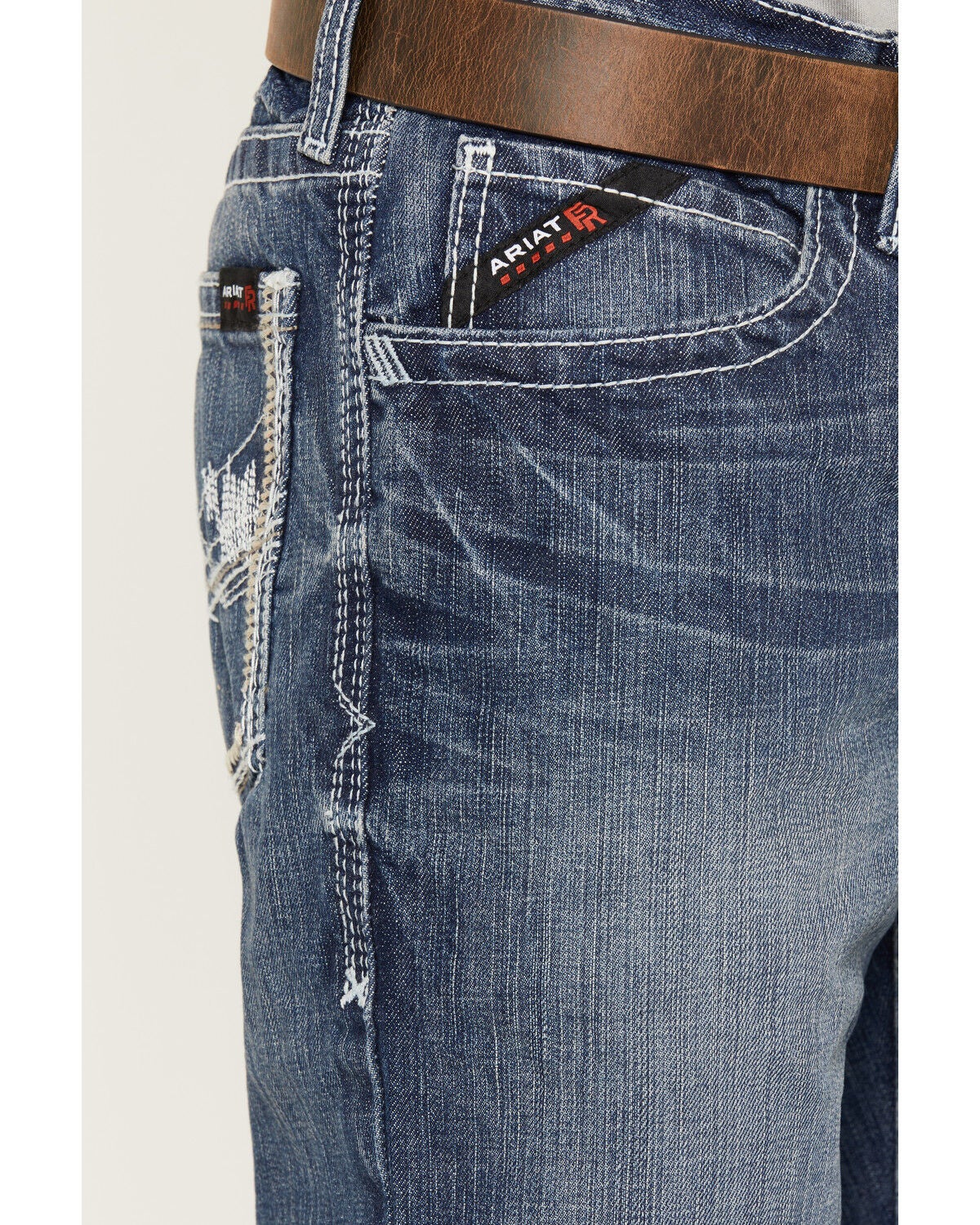 Image #3 - Ariat Men's FR M4 Ridgeline Bootcut Work Jeans, Denim, hi-res
