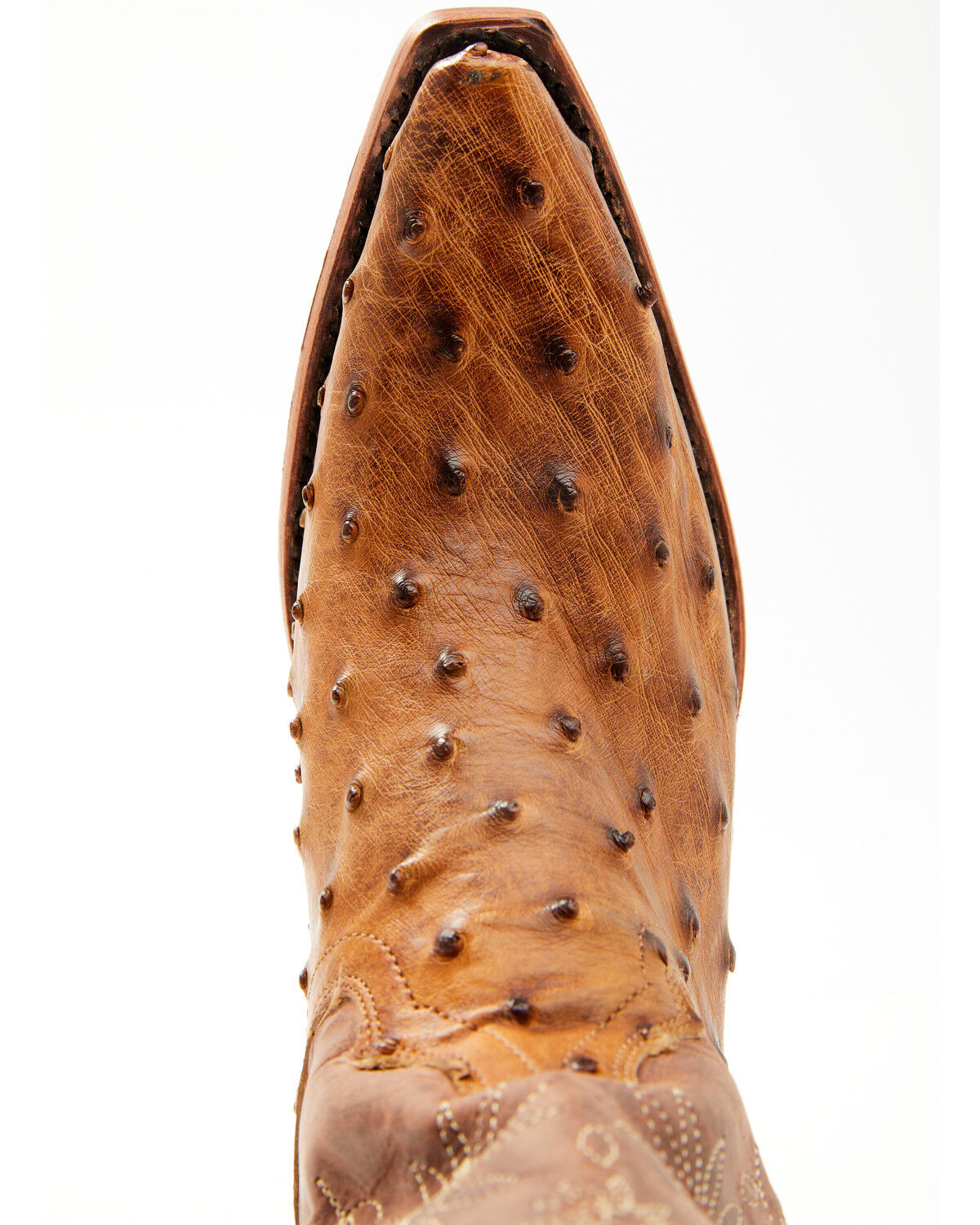 Image #6 - Shyanne Women's Daisie Exotic Full Quill Ostrich Western Boots - Snip Toe, Tan, hi-res