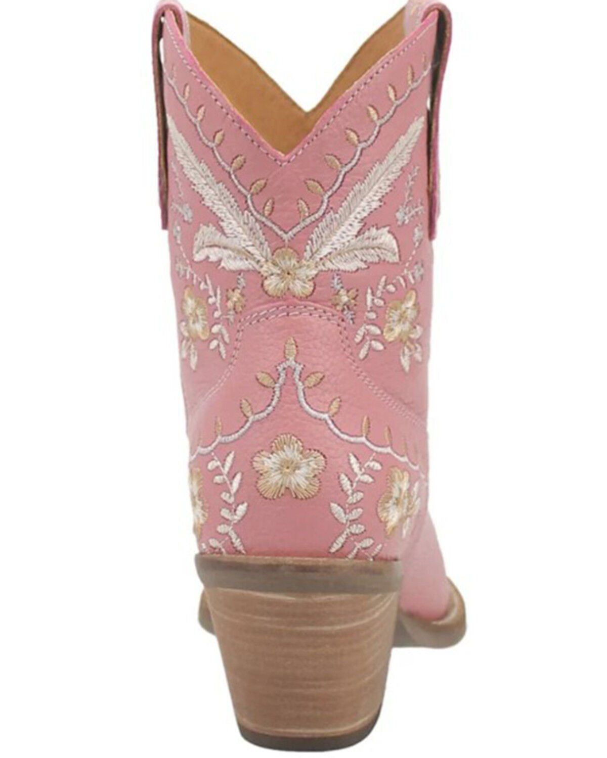 Image #5 - Dingo Women's Floral Western Booties - Snip Toe, Pink, hi-res