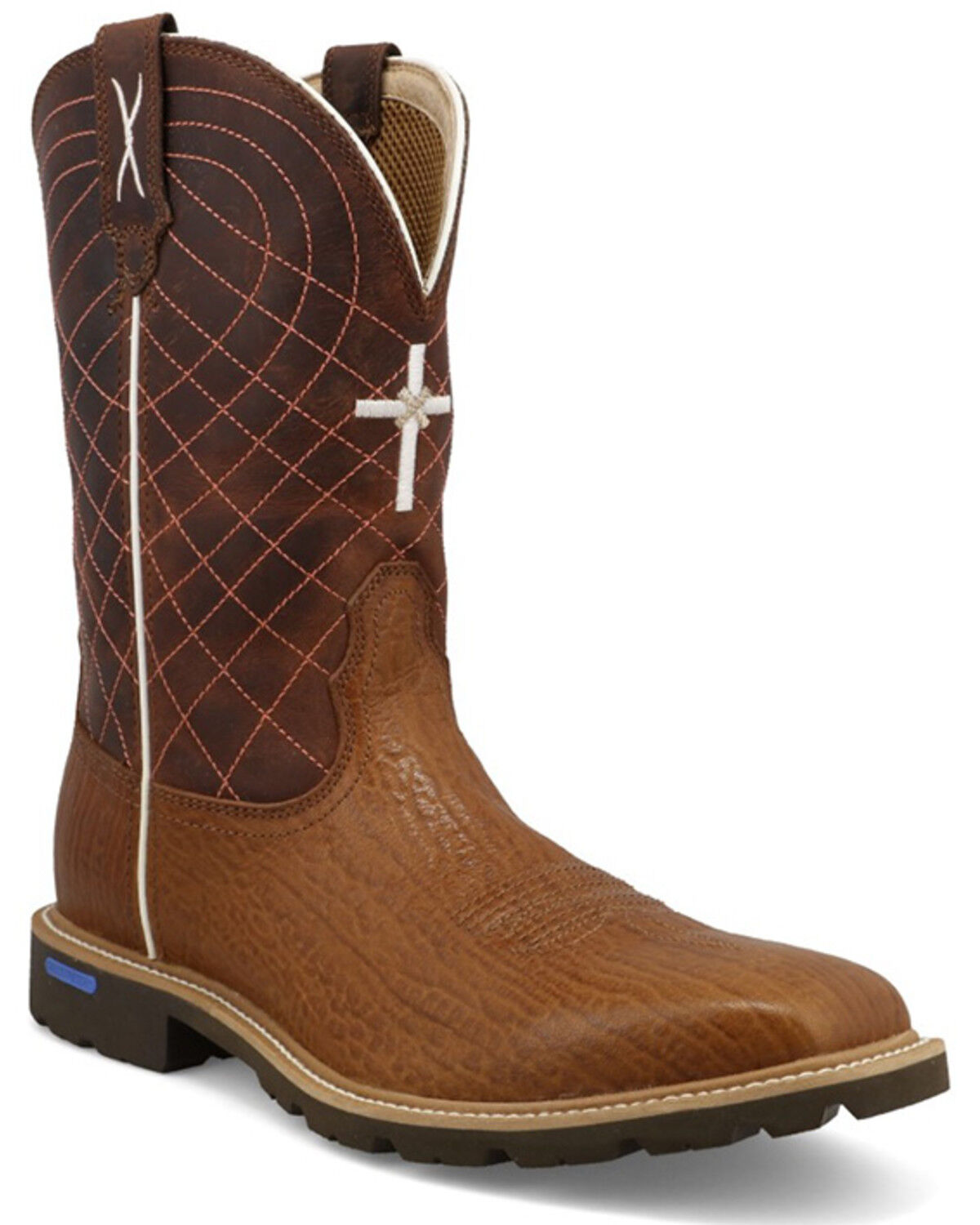 Image #1 - Twisted X Men's 11" Tech X™ Performance Western Boots - Broad Square Toe, Brown, hi-res