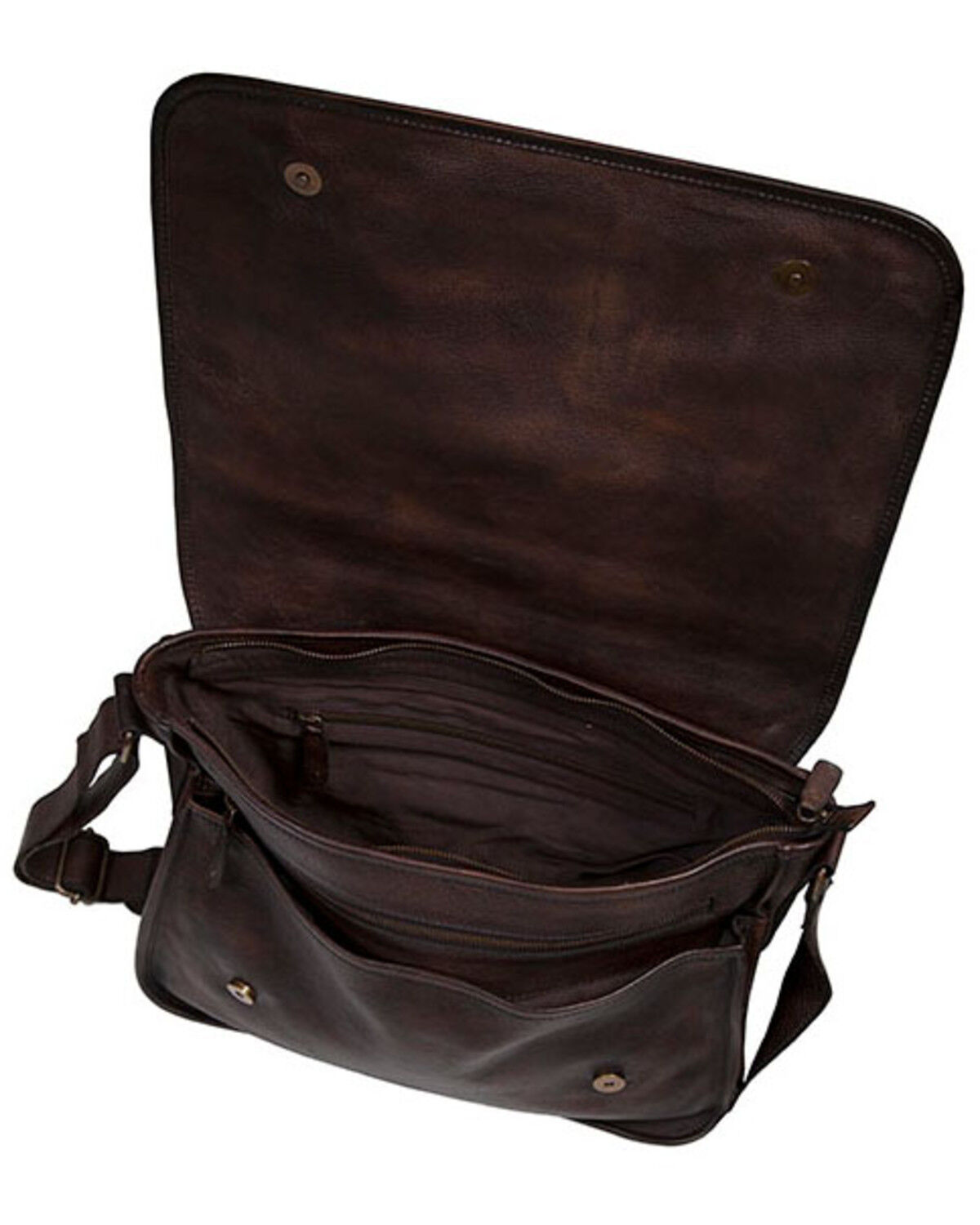Image #3 - Scully Men's Messenger Brief Bag, Chocolate, hi-res