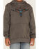 Ariat Boys' Southwestern Steer Head Logo Graphic Hooded Sweatshirt, Grey, hi-res