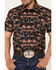 Dale Brisby Men's Desert Novelty Print Short Sleeve Western Shirt , Black, hi-res