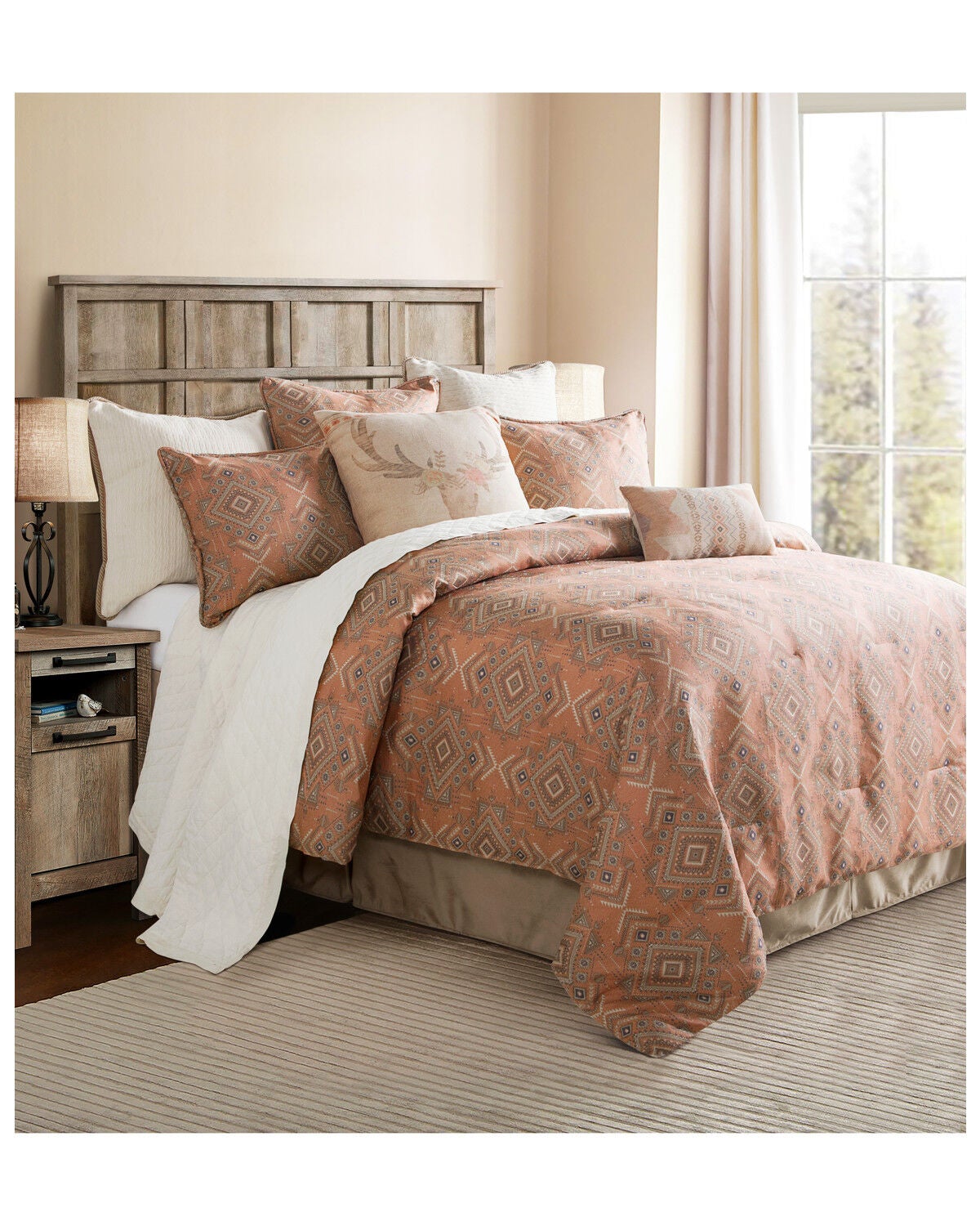 HiEnd Accents Sedona Euro Sham, Pink, hi-res