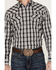 Image #3 - Gibson Men's Black Smoke Plaid Print Long Sleeve Snap Western Shirt, Black, hi-res