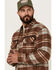 Image #2 - Dakota Grizzly Men's Burke Plaid Print Sherpa Lined Jacket, Red, hi-res