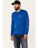 Image #1 - Hooey Men's Captain Logo Long Sleeve T-Shirt, Blue, hi-res
