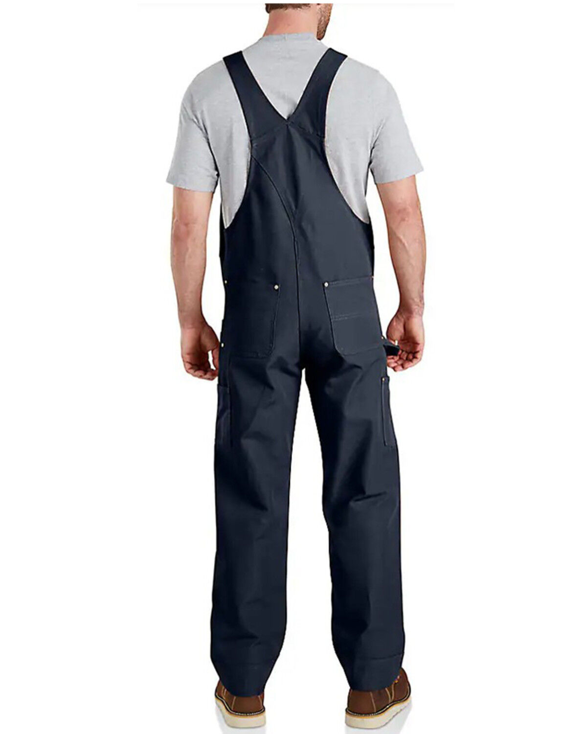 Image #2 - Carhartt Men's Relaxed Fit Duck Bib Overall, Navy, hi-res